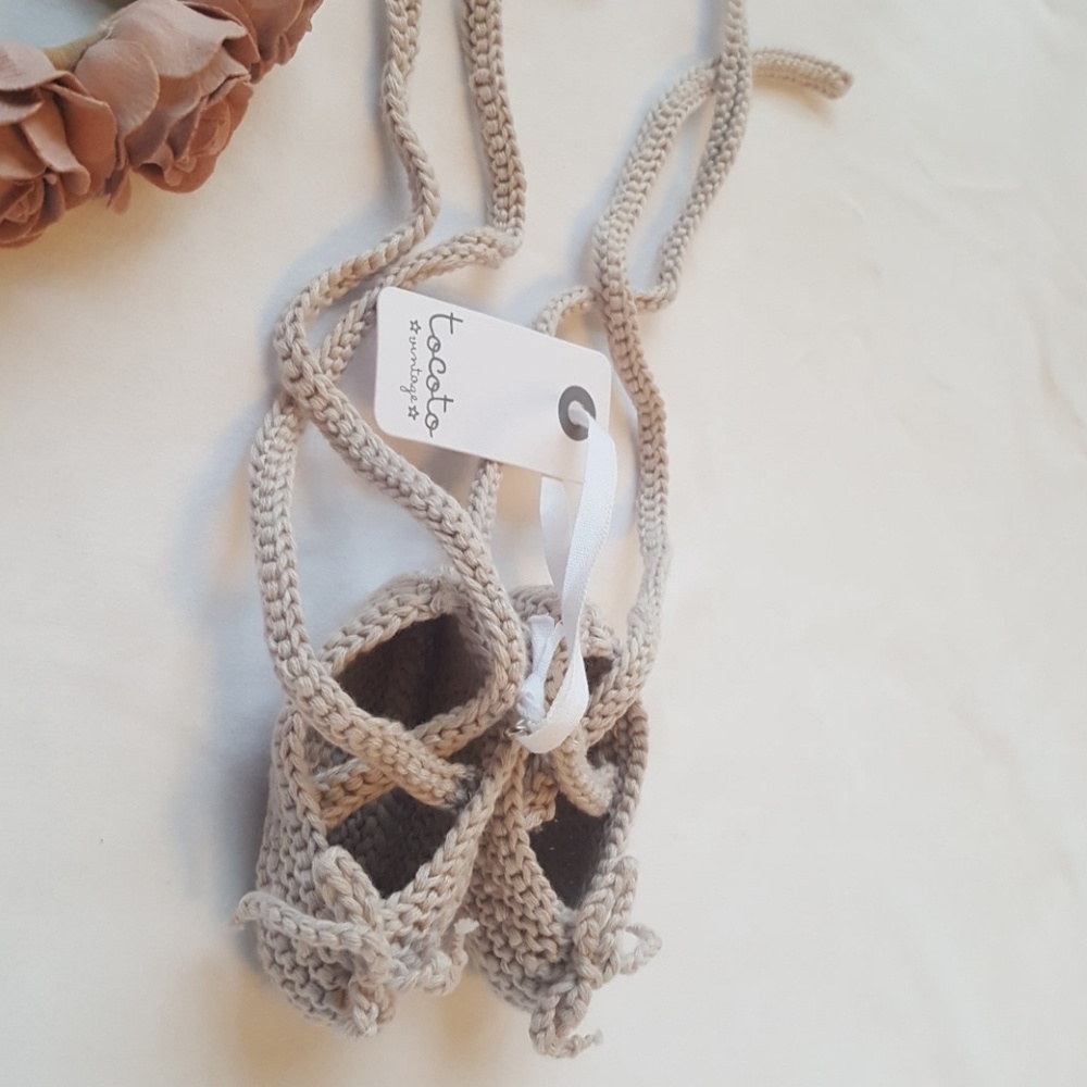 Tocoto vintage knit ballerina baby shoes - Picture 4 of 4